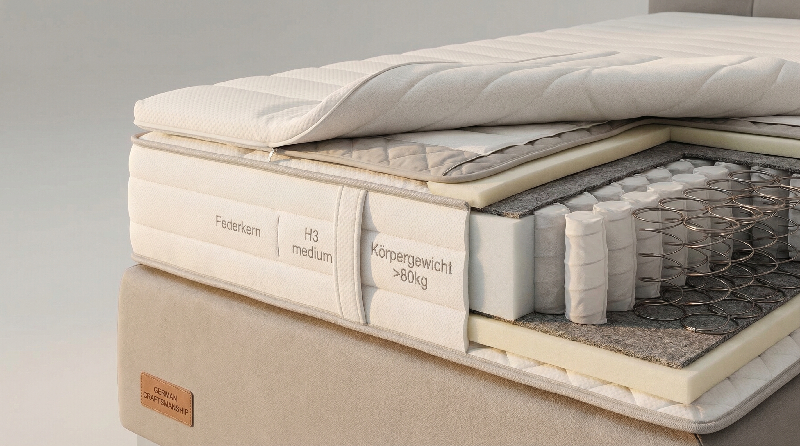 Professionelles Boxspringbett Produktfoto zum Thema 
