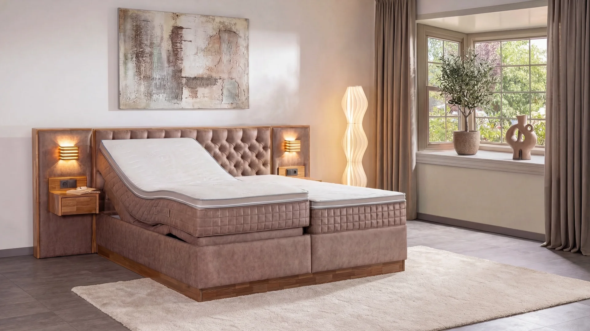 Elektrisches Boxspringbett King3: Luxus und Komfort auf Knopfdruck.