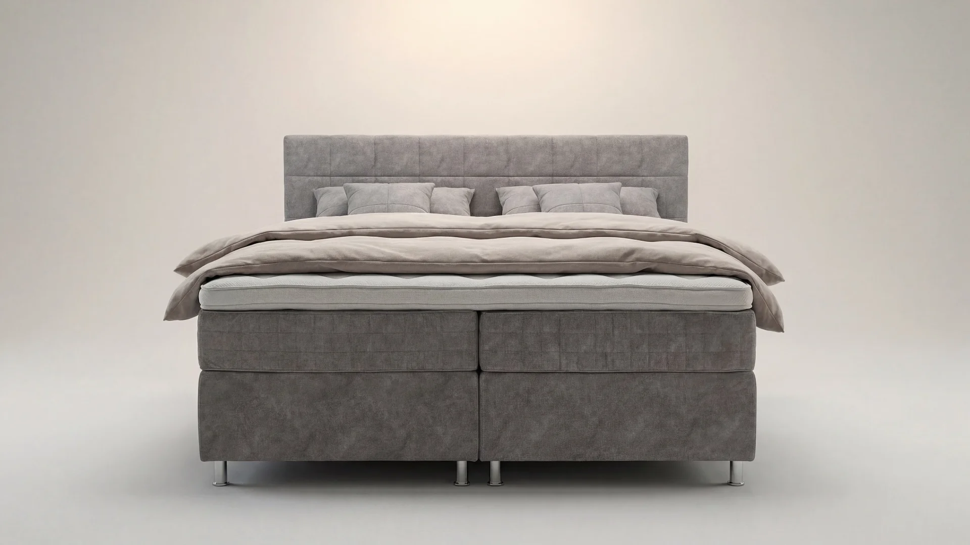 Boxspringbett Modell Inka: Modernes Design für erholsamen Schlaf.