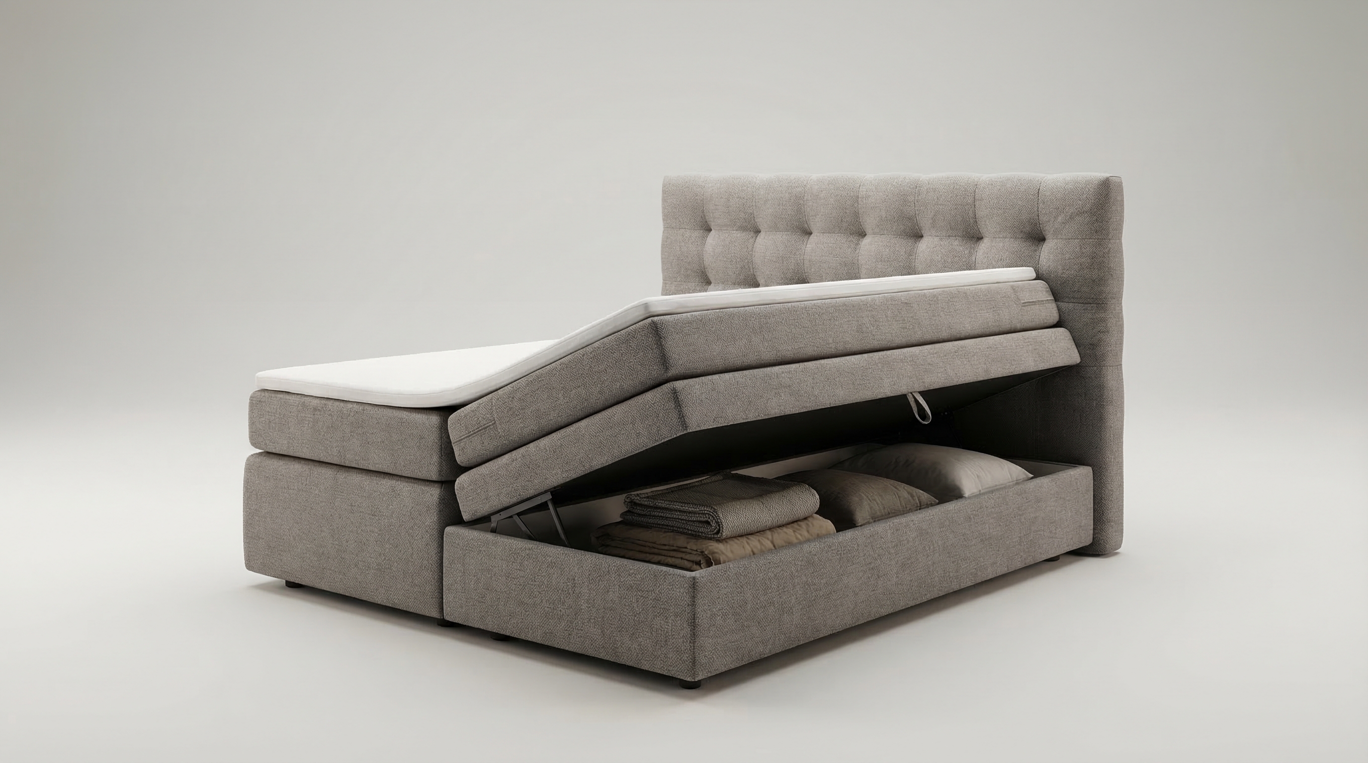 Bild: Boxspringbett mit Stauraum: Bettkasten sinnvoll oder unnötig?