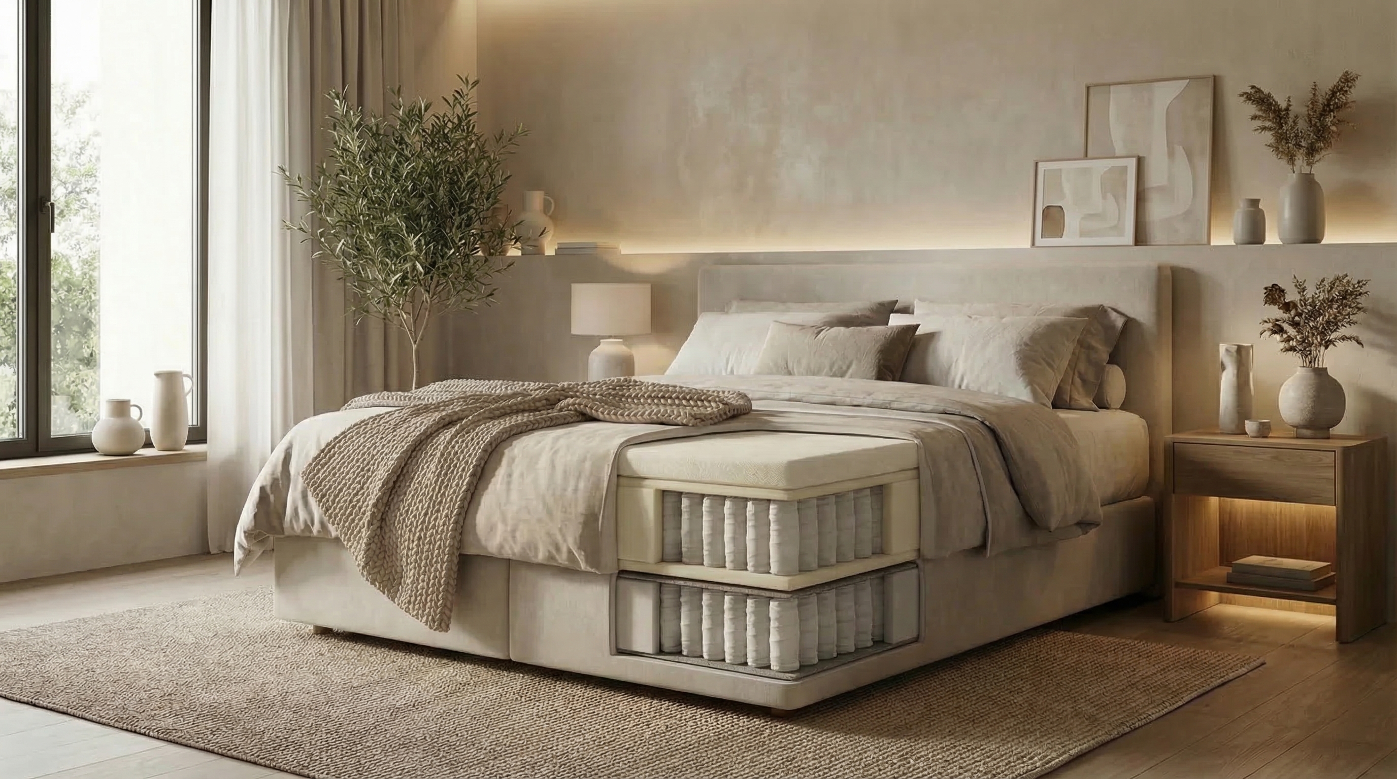 Bild: Lattenrost vs. Boxspringbett: Ergonomie & Liegekomfort