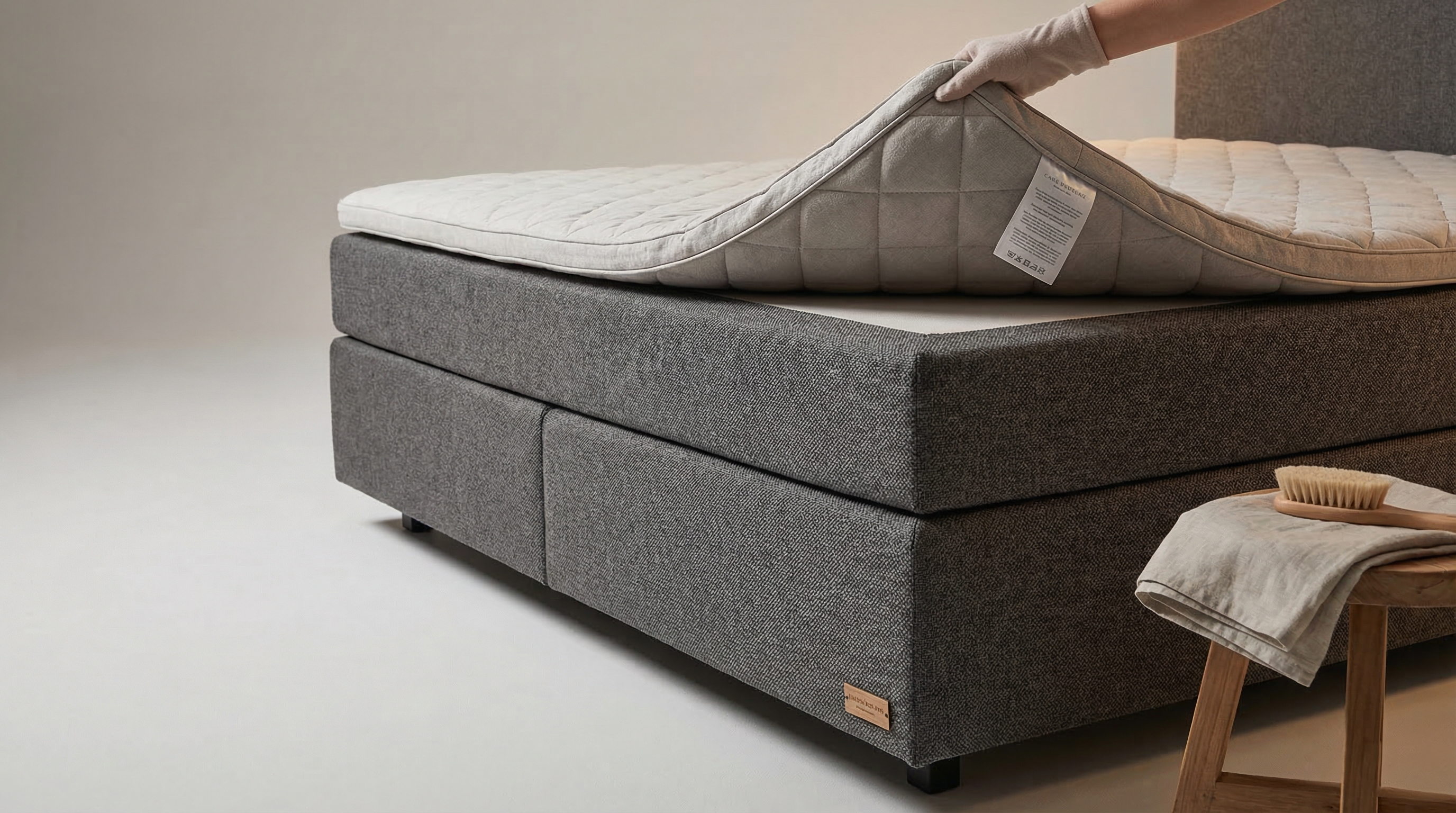 Bild: Boxspringbett reinigen und Topper pflegen – Lebensdauer verlängern