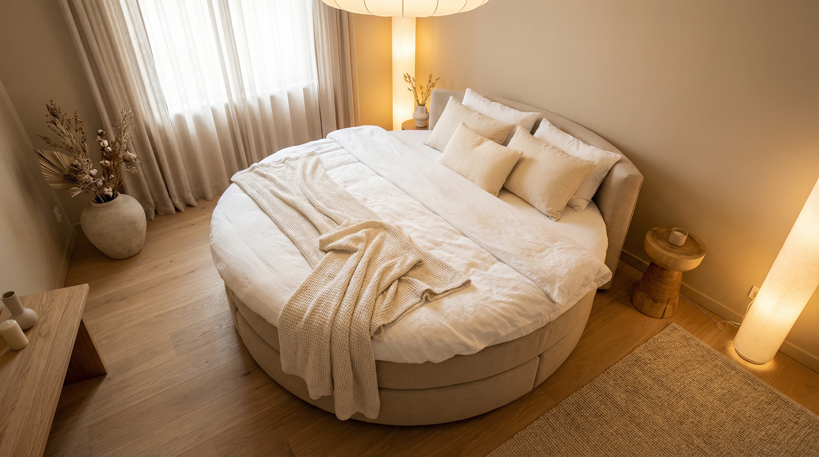 Bild: Rundes Boxspringbett: Worauf achten und für wen?